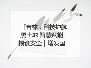 吉林：科技护航黑土地 智慧赋能粮食安全｜增发国债气象项目落地见效系列报道