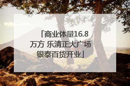 商业体量16.8万方 乐清正大广场银泰百货开业