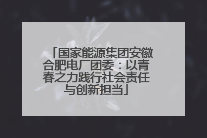 国家能源集团安徽合肥电厂团委：以青春之力践行社会责任与创新担当