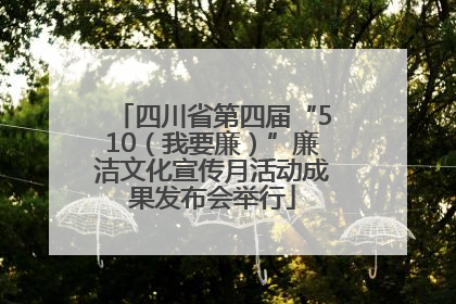四川省第四届“510（我要廉）”廉洁文化宣传月活动成果发布会举行