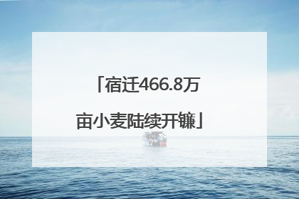 宿迁466.8万亩小麦陆续开镰