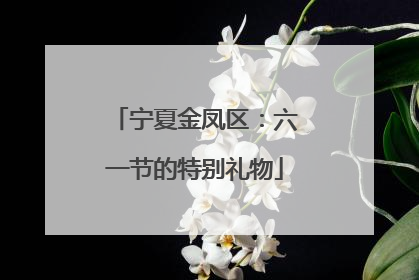 宁夏金凤区：六一节的特别礼物