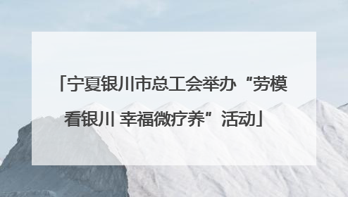 宁夏银川市总工会举办“劳模看银川 幸福微疗养”活动