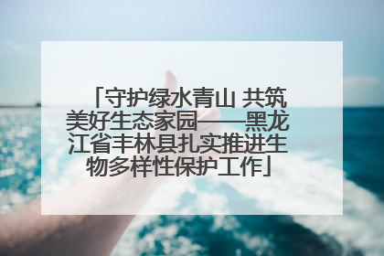 守护绿水青山 共筑美好生态家园——黑龙江省丰林县扎实推进生物多样性保护工作