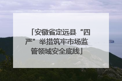 安徽省定远县“四严”举措筑牢市场监管领域安全底线