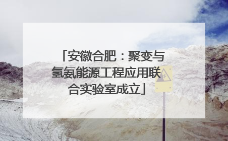 安徽合肥：聚变与氢氨能源工程应用联合实验室成立
