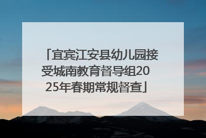 宜宾江安县幼儿园接受城南教育督导组2025年春期常规督查