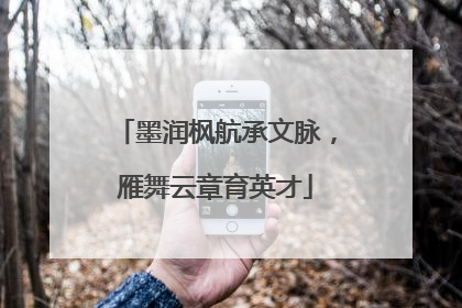 墨润枫航承文脉，雁舞云章育英才