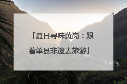 夏日寻味黄岗：跟着单县非遗去旅游