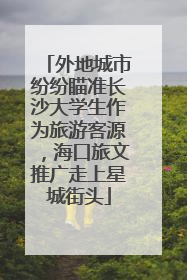 外地城市纷纷瞄准长沙大学生作为旅游客源，海口旅文推广走上星城街头