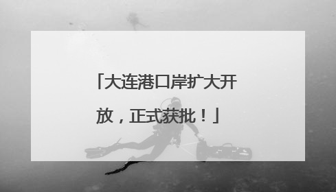 大连港口岸扩大开放，正式获批！