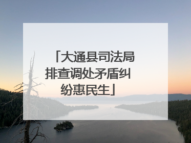 大通县司法局排查调处矛盾纠纷惠民生