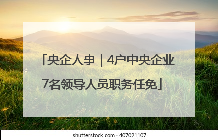 央企人事｜4户中央企业7名领导人员职务任免