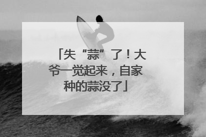 失“蒜”了！大爷一觉起来，自家种的蒜没了