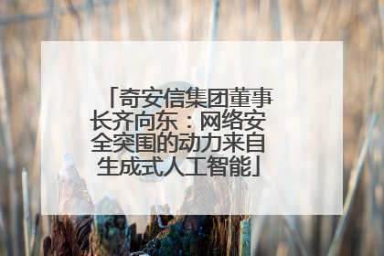 奇安信集团董事长齐向东：网络安全突围的动力来自生成式人工智能