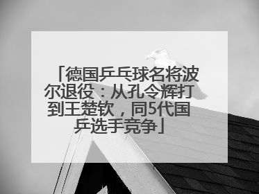 德国乒乓球名将波尔退役：从孔令辉打到王楚钦，同5代国乒选手竞争