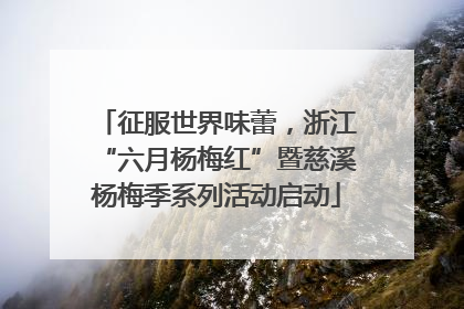 征服世界味蕾，浙江“六月杨梅红”暨慈溪杨梅季系列活动启动