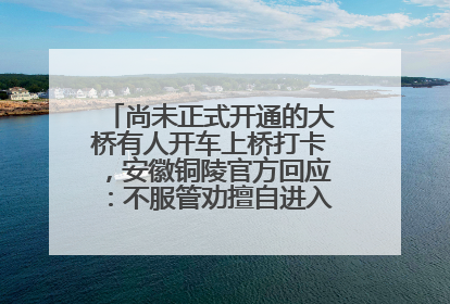 尚未正式开通的大桥有人开车上桥打卡，安徽铜陵官方回应：不服管劝擅自进入，已采取措施