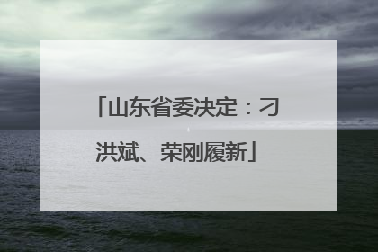 山东省委决定：刁洪斌、荣刚履新