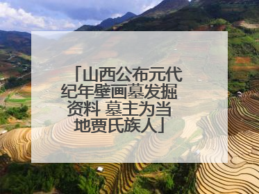 山西公布元代纪年壁画墓发掘资料 墓主为当地贾氏族人