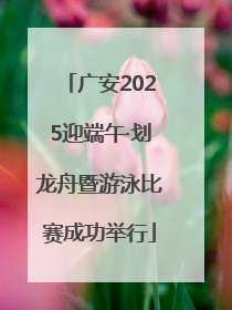 广安2025迎端午·划龙舟暨游泳比赛成功举行