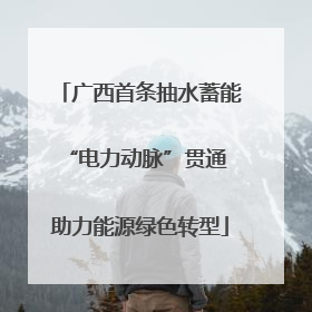 广西首条抽水蓄能“电力动脉”贯通 助力能源绿色转型