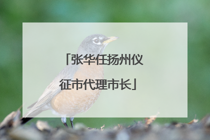 张华任扬州仪征市代理市长