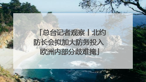 总台记者观察丨北约防长会拟加大防务投入 欧洲内部分歧难掩