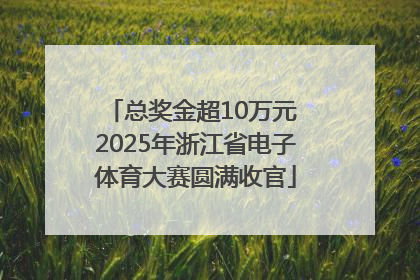 总奖金超10万元 2025年浙江省电子体育大赛圆满收官