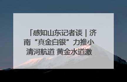 感知山东记者谈｜济南“真金白银”力推小清河航道 黄金水道激活区域经济新动能