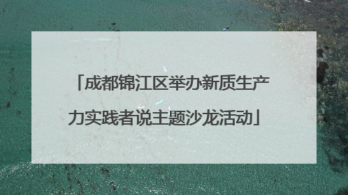成都锦江区举办新质生产力实践者说主题沙龙活动
