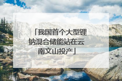 我国首个大型锂钠混合储能站在云南文山投产