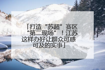 打造“苏超”赛区“第二现场”！江苏这样办好让群众可感可及的实事