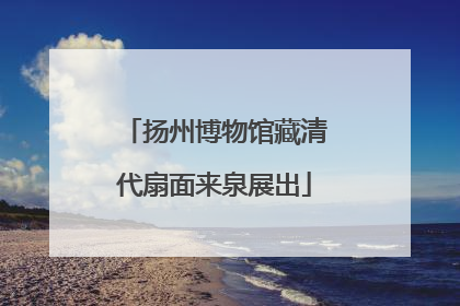 扬州博物馆藏清代扇面来泉展出