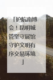 护航南博会！昆明城管坚守展馆守护文明有序交易环境