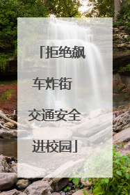 拒绝飙车炸街 交通安全进校园