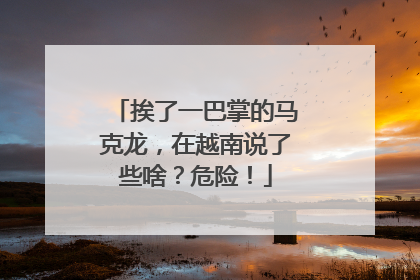 挨了一巴掌的马克龙，在越南说了些啥？危险！