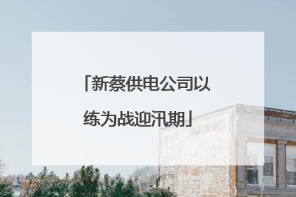 新蔡供电公司以练为战迎汛期