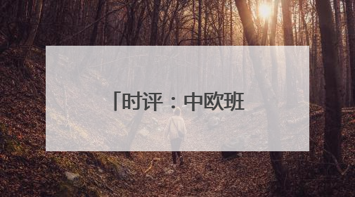 时评：中欧班列，奏响“开放合作”新乐章