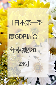 日本第一季度GDP折合年率减少0.2%