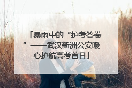 暴雨中的“护考答卷”——武汉新洲公安暖心护航高考首日