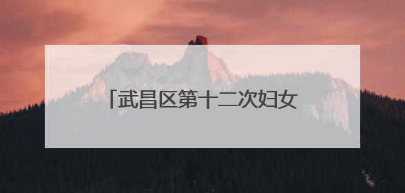 武昌区第十二次妇女代表大会胜利召开