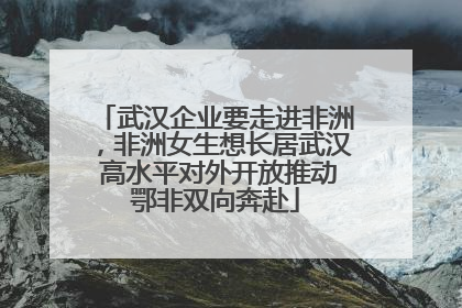 武汉企业要走进非洲，非洲女生想长居武汉 高水平对外开放推动鄂非双向奔赴