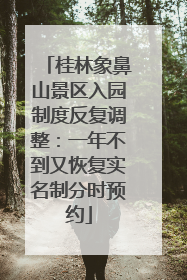 桂林象鼻山景区入园制度反复调整：一年不到又恢复实名制分时预约