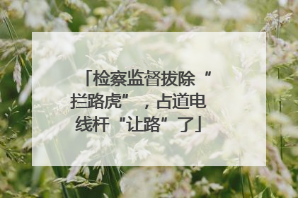 检察监督拔除“拦路虎”，占道电线杆“让路”了