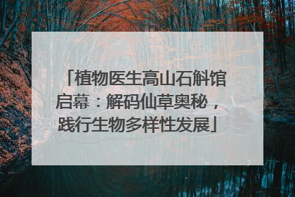 植物医生高山石斛馆启幕：解码仙草奥秘，践行生物多样性发展