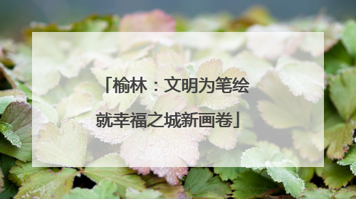 榆林：文明为笔绘就幸福之城新画卷