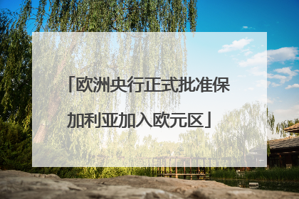 欧洲央行正式批准保加利亚加入欧元区