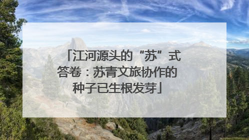 江河源头的“苏”式答卷：苏青文旅协作的种子已生根发芽