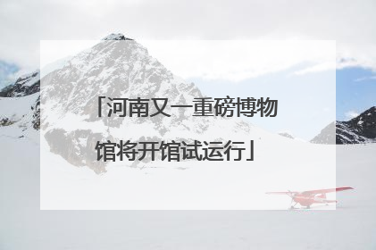 河南又一重磅博物馆将开馆试运行